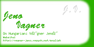 jeno vagner business card